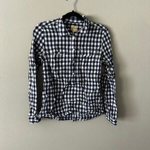 G.H. Bass & Co. Navy and White Gingham Button-Down Shirt